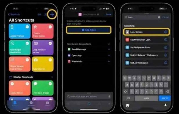 霍州苹果14锁屏维修店分享iPhone14升级iOS16.4后如何创建锁屏快捷方式 